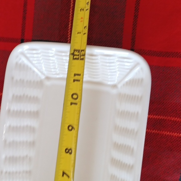 Pfaltzgraff Serving Plate Basketweave Bread Cheese Crackers Rolls Napkins - Picture 7 of 10